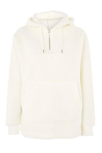 Topshop Petite Amour Zip Borg Hoodie