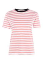 Topshop Stripe Contrast Neck T-shirt