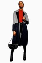 Topshop Reversible Colourblock Coat