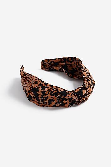 Topshop *mixed Animal Print Knot Headband