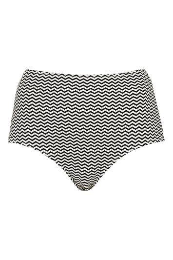Topshop Zig-zag High-waisted Bikini Bottoms