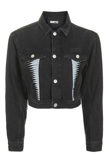 Topshop Reclaim To Wear Moto Lace Up Denim Jacket