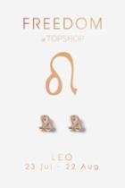 Topshop Leo Symbol Stud Earrings