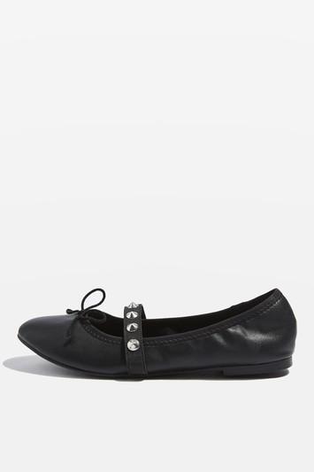 Topshop Veil Studded Ballet Shoes