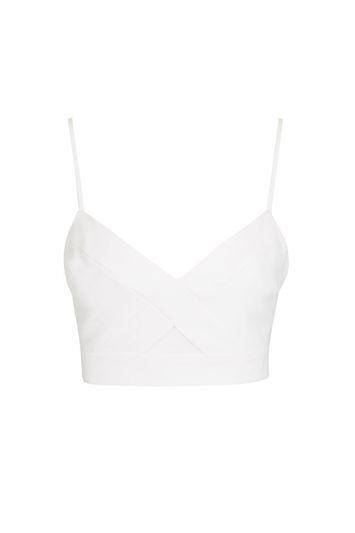 Topshop Mesh Insert Crop Bralet