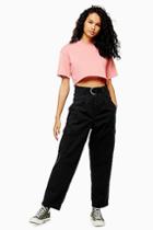 Topshop Black D-ring Utility Trousers