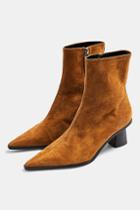 Topshop Maile Leather Tan Point Boots
