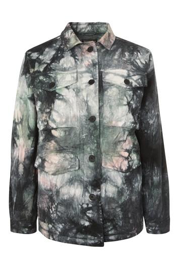 Topshop Tye-dye Military Jacket