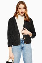 Topshop Petite Button Cropped Cardigan