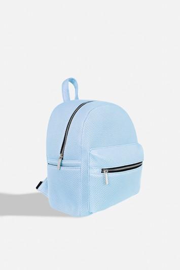 Topshop *blue Mesh Backpack By Skinnydip