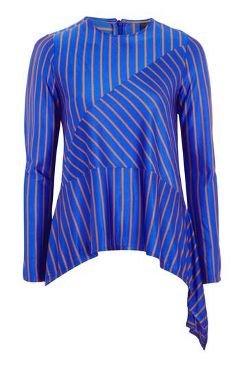Topshop Cutabout Striped Long Sleeve Top