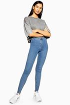 Topshop Tall Bleach Wash Joni Jeans