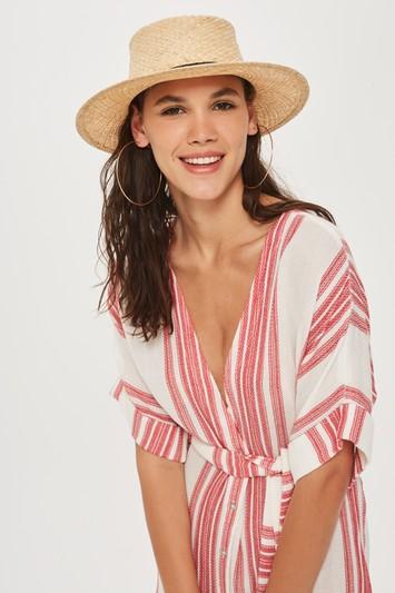 Topshop Straw Flat Top Hat