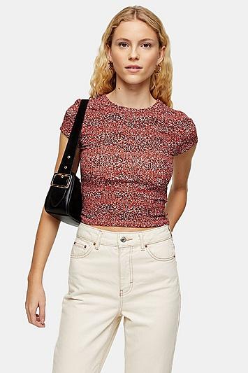 Topshop Multi Leopard Print T-shirt