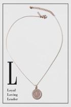 Topshop Circle 'l' Initial Ditsy Necklace