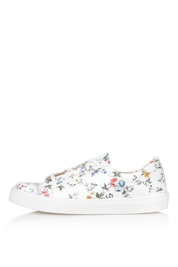 Topshop Cyprus Floral Trainers