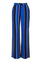 Topshop Blue Stripe Slouch Trousers