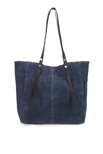 Topshop Leather Rivet Detail Shopper Bag