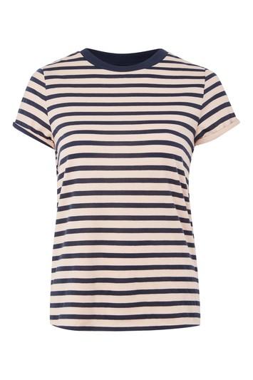 Topshop Stripe Roll Back T-shirt