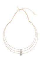 Topshop Rhinestone Layer Necklace