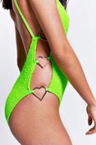 Topshop *crinkle Heart Ring Swimsuit By Jaded London