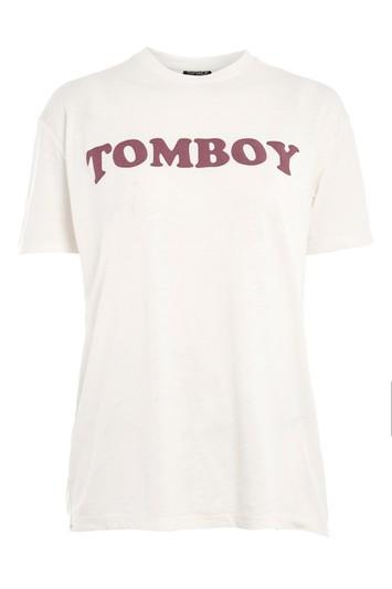 Topshop Petite 'tomboy' Burnout T-shirt