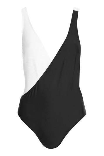 Topshop Contrast Wrap Swimsuit