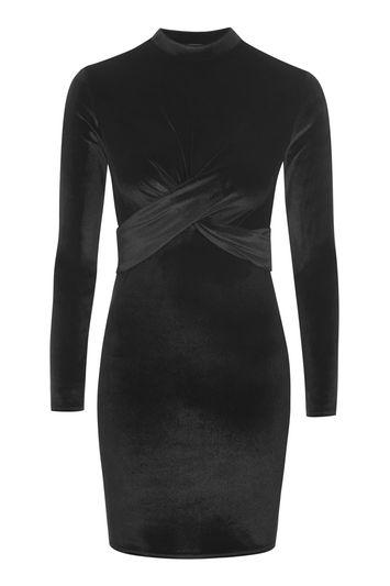 Topshop Plain Twist Front Mini Dress