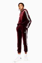 Topshop Velour Trackpants By Adidas