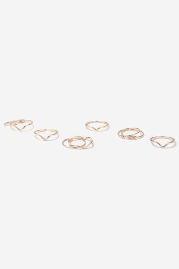 Topshop *clean Multiband Ring Pack