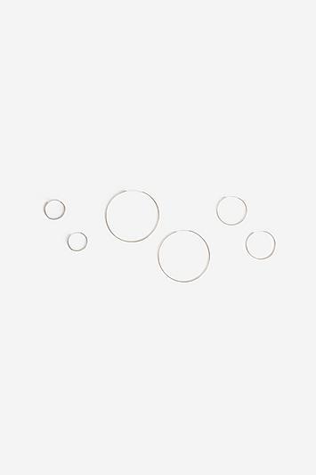 Topshop *three Pack Sleeper Hoop Earrings