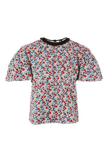 Topshop Poppy Print Poplin T-shirt
