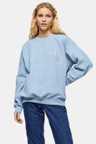 Topshop Light Blue Koala Emoji Sweatshirt