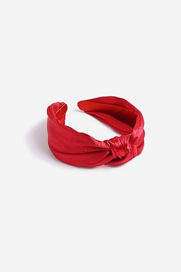 Topshop *red Satin Knot Headband
