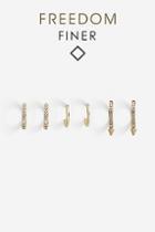 Topshop Finer Stone 3 Pack Clicker Earrings
