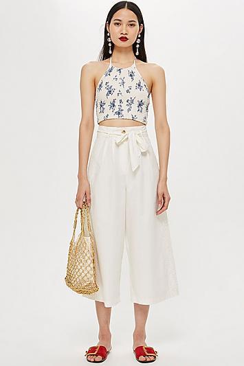 Topshop Broderie Anglaise Trousers