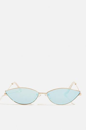 Skinny Dip *blue Almond Sunglasses By Skinnydip