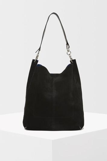 Topshop Suede Asymmetric Hobo Bag