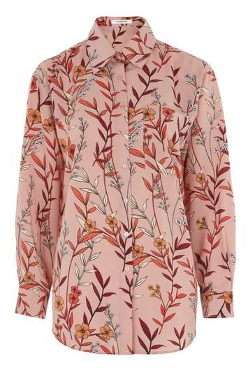 Topshop *printed Boyfriend Blouse By Glamorous