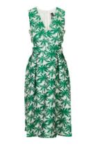 Topshop Palm Print Jacquard Mini Dress