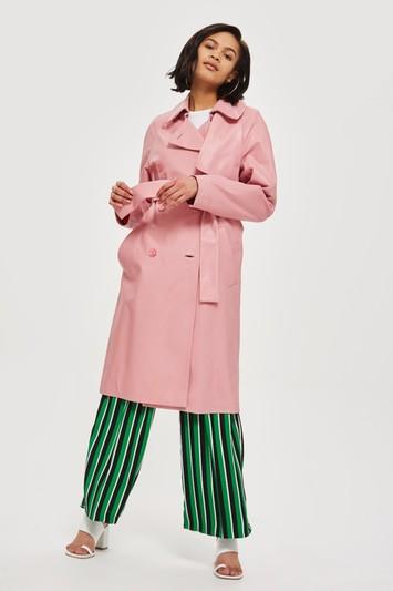 Topshop Premium Leather Trench Coat