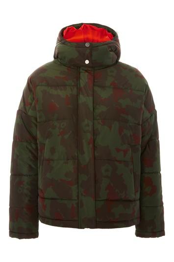 Topshop Camouflage Puffer Jacket