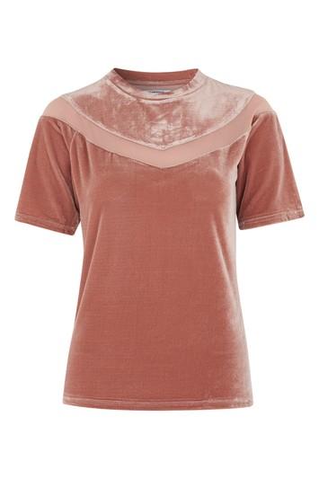 Topshop *velvet T-shirt By Glamorous