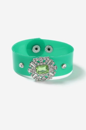 Topshop Rhinestone Stud Plastic Bracelet