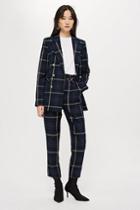 Topshop Tall Check Belted Trousers