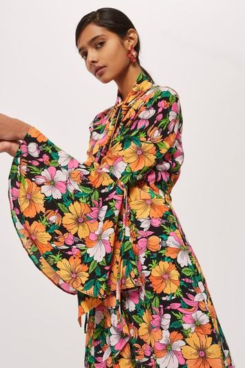 Topshop Tall Heavy Petal Chuck On Dress