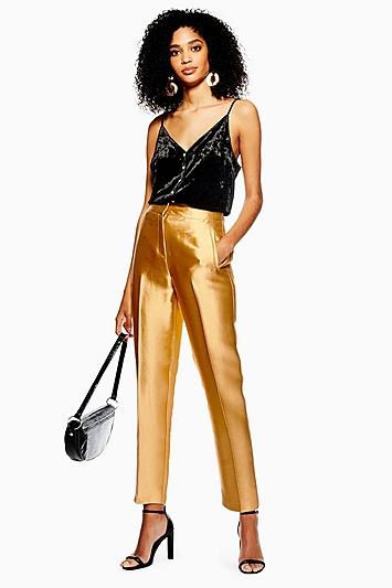 Topshop Satin Clean Peg Trousers
