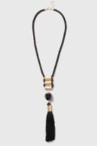 Topshop Tube And Tassel Long Necklace