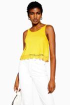 Topshop Scoop Embroidered Cami
