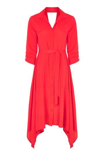 Topshop Asymmetric Hem Shirt Dress